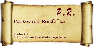 Palkovics Renáta névjegykártya