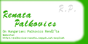 renata palkovics business card